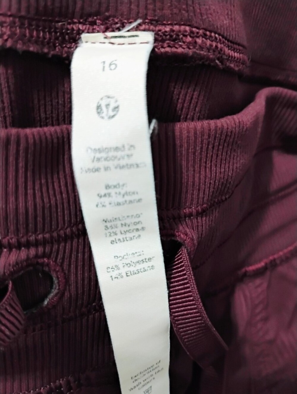 Lululemon Dance Studio Joggers With Drawstring Waist Band- Plum Size:16 - Picture 5 of 13